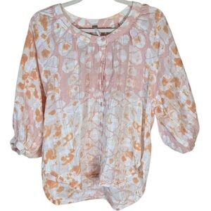 Young Fabulous & Broke YF&B Letta Top in Orange 3/4 Sleeve Relaxed Blouse